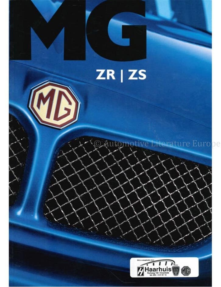 2003 MG ZR | ZS BROCHURE NEDERLANDS, Boeken, Auto's | Folders en Tijdschriften
