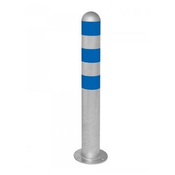 Rampaal Verzinkt Ø108 Grijs/Blauw Ronde Voetplaat, Verzenden