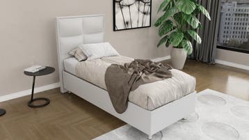 Compleet een persoons Boxspring met Koudschuim HR45 matras, Verzenden, Nieuw