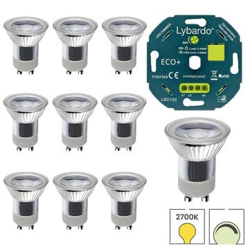 Set van 10 Eco LED mini spots GU10 – MR11 + Lybardo LED eco+, Verzenden, Nieuw, Overige typen