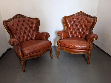 Fauteuil (2) - Hout - Barokke reus
