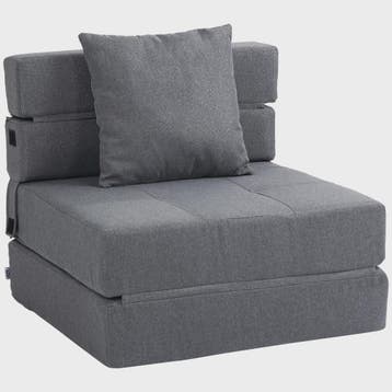 HOMCOM 1-Persoons Fauteuil Bed - Verstelbare Stoel met Afnee, Verzenden, Nieuw