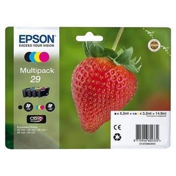 Epson Strawberry Multipack 4-colours 29 Claria Home Ink, Verzenden, Nieuw, Cartridge, Epson