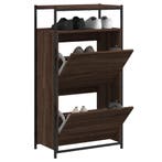 vidaXL Schoenenkast 60x34x112 cm bewerkt hout bruin, Verzenden, Nieuw