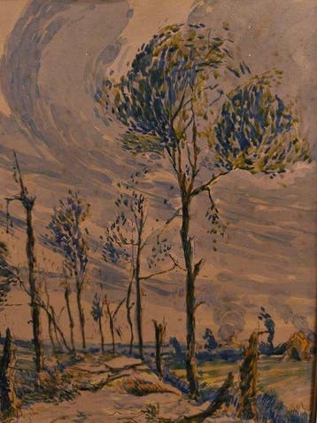 Escuela Impresionista Europea (XX) - Primavera en Acuarela