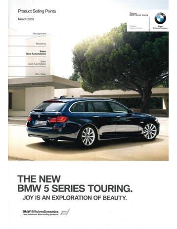 2010 BMW 5 SERIE TOURING PRODUCT BEARGUMENTATIE BROCHURE, Nieuw, BMW, Author