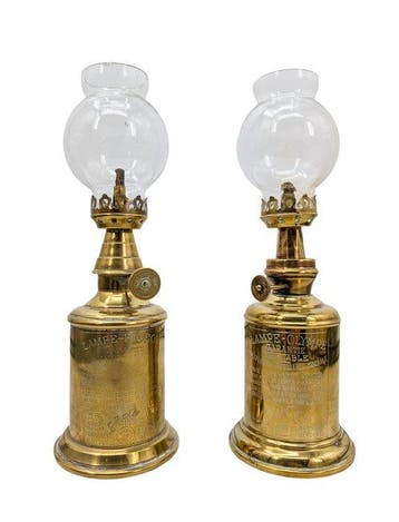 Paire de lampes Pigeon et Olympe fonctionne ! XlX ème siècle, Antiek en Kunst