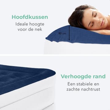 2dekans | LifeGoods Luchtbed - 1 Persoons - met Ingebouwde, Ophalen of Verzenden, Zo goed als nieuw