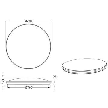 LED Plafondlamp - Trion Hakura - 46W - Natuurlijk Wit 4000K, Ophalen of Verzenden, Nieuw, Kunststof