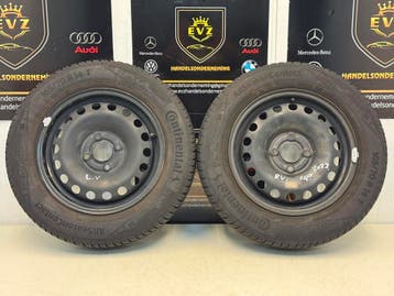 2 stuks VW UP bj.2023 165/70R14T stalen velgen met banden, Auto-onderdelen, 14 inch, Gebruikt, Banden en Velgen, All Season