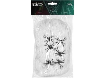 Veiling - Boland - Spinrag met spinnen 100 g wit - Horror -, Nieuw