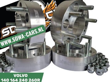 Spacers 22mm Volvo 140 164 240 260 5x108 Spoorverbreders, Verzenden