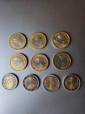 Finland. 2 Euro / 5 Euro 2011/2016 (10 coins) (Zonder