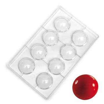 Martellato Chocolade Holvorm Halve Bol (8x) Ø50 mm**, Verzenden, Nieuw