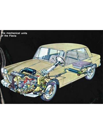 1966 LANCIA FLAVIA PROGRAMMA BROCHURE ENGELS, Nieuw, Author