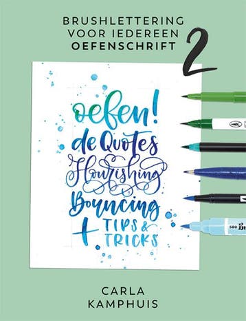 Brushlettering voor iedereen Oefenschrift 2 - Carla Kamphuis, Verzenden, Gelezen, Carla Kamphuis