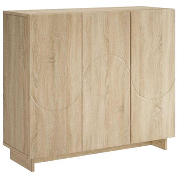 vidaXL Dressoir Sonoma Eiken 85,5 x 31 x 75 cm Bewerkt hout, Verzenden, Nieuw, 50 tot 100 cm, 25 tot 50 cm