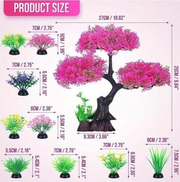 Set van 10 Aquarium Kunstplanten voor Vissen Decoratie, Verzenden, Nieuw