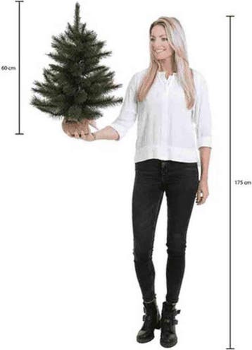 Kunst kerstboom/kunstboom in jute zak met verlichting en, Ophalen of Verzenden, Zo goed als nieuw