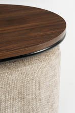 2dekans | Mica Decorations Salontafel met Poefs - 3-delig -, Ophalen of Verzenden, Gebruikt