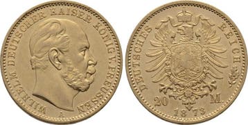 20 Mark 1873 A Pruisen Wilhelm I 1861-1888, Verzenden