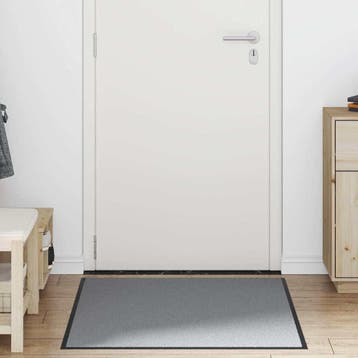 vidaXL Deurmat 90x120 cm grijs, Verzenden, Nieuw
