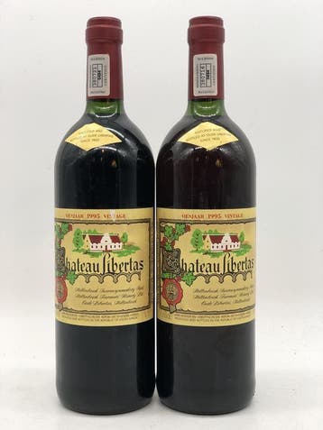 2 x 75cl Chateau Libertas Stellenbosch Z-Afrika 1995 (rood), Ophalen of Verzenden, Nieuw, Frankrijk, Rode wijn