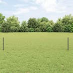 vidaXL Hek met Paal Grijs, Tuin en Terras, Schuttingen, Verzenden, Nieuw, IJzer