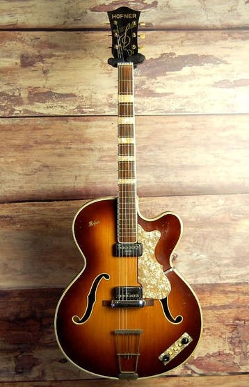 Hofner President Thin Body uit begin jaren 60 Occasion, Ophalen of Verzenden, Gebruikt, Semi-solid body, Overige merken