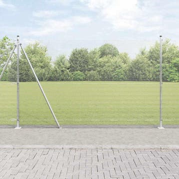 vidaXL gelast draadhek met betonnen voetstuk 10 x 1,6 m, Verzenden, Nieuw, IJzer