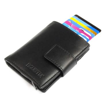 Figuretta Leren RFID Cardprotector met Muntgeldvak Zwart, Overige merken, Verzenden, Zwart, Nieuw