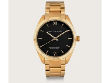 Veiling - Kapten en Son horloge Crush Gold Black Steel, Nieuw