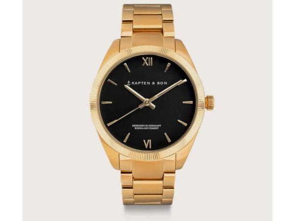 Veiling - Kapten en Son horloge Crush Gold Black Steel, Sieraden, Tassen en Uiterlijk, Horloges | Heren