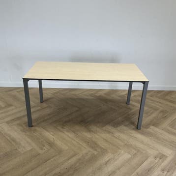 Eromes kantinetafel 160x80 cm,  ahorn - grijs, Ophalen of Verzenden, Gebruikt, Bureau