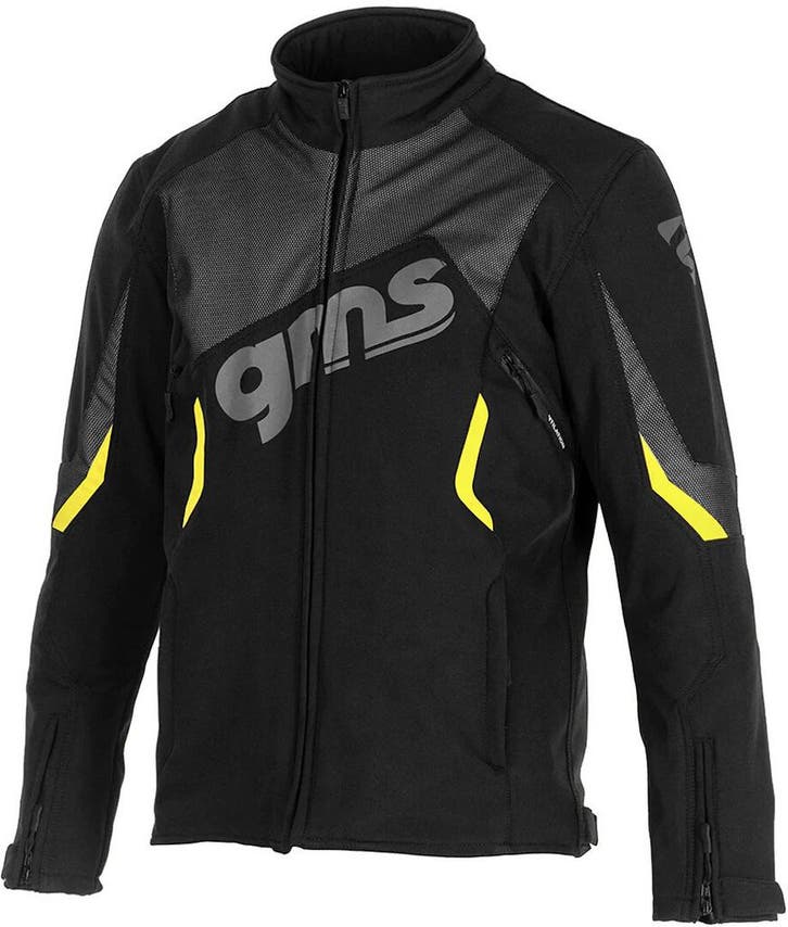 gms Arrow Zwarte Gele Motor Softshelljas, Motoren, Kleding | Motorkleding, Heren, Nieuw met kaartje, Jas | textiel, Verzenden