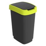 Rotho Twist Afvalbak 25L Lime/Antraciet (Afvalbakken), Verzenden, Nieuw