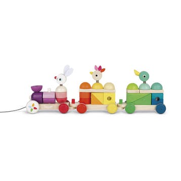Janod houten trein - grote trekfigu van €39,99 voor €20,00, Kinderen en Baby's, Speelgoed | Overig, Ophalen of Verzenden, Nieuw