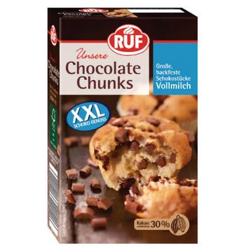 RUF Bakvaste Chocolade Chunks Melk 100g, Verzenden, Nieuw