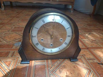 Klok - Smiths - Art Deco Hout, Messing, Koper - 1950-1960