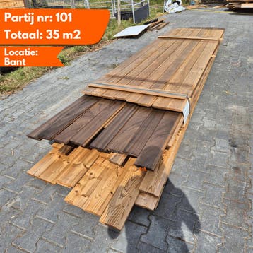 Partij Thermo mix Frake/Dabéma/Vuren 2150-5000x70-140x20mm, Doe-het-zelf en Verbouw, Platen en Panelen, Ophalen of Verzenden, Nieuw