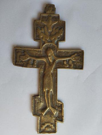 Icoon - Kruisiging van Christus - Brons