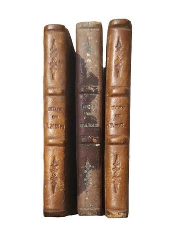Set van 3 religieuze verzamelboeken (3) - Leder - 1900-1910