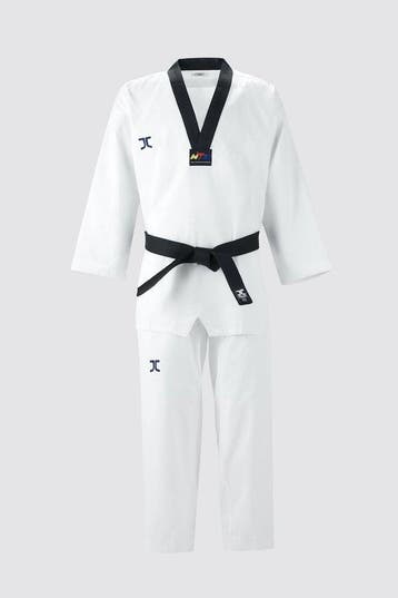 Taekwondo-pak JC-Club | WT | Wit / Zwart (Maat: 170), Verzenden, Nieuw, Taekwondo, Vechtsportpak