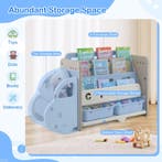 LIVSK Kinderboekenkast - Auto-ontwerp - 3 Niveaus - 2 Opberg, Verzenden, Nieuw