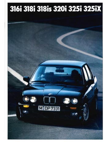 1989 BMW 3 SERIE BROCHURE DUITS, Nieuw, BMW, Author