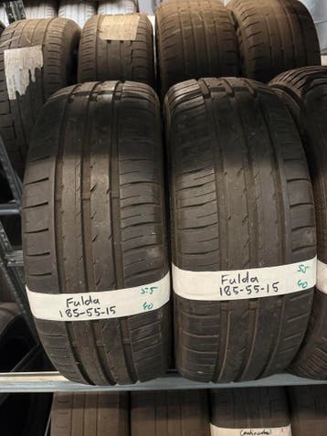 185-55-15 Fulda Zomerbanden 5.5mm Incl Montage 185 55 15, Ophalen, Gebruikt, 15 inch, 185 mm