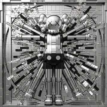 Artxlife - Lego Chrome Vitruvian Kaws, Nieuw