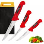 Eikaso Solingen Messenset Rood – 3-delig – Steekmessen &, Ophalen of Verzenden, Nieuw, Kunststof, Bestekset
