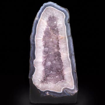 Blauwe Agaat & Amethist - Geode - 33x15x13 cm- 6.7 kg
