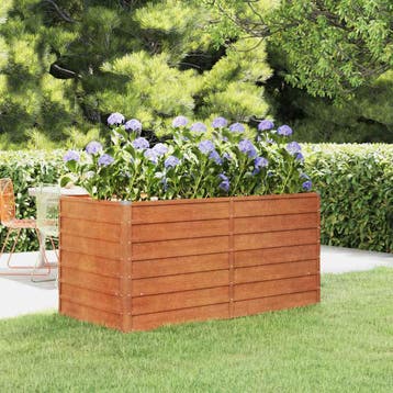 vidaXL Plantenbak verhoogd 160x80x77 cm cortenstaal roestig, Verzenden, Nieuw, Metaal, 60 tot 100 cm